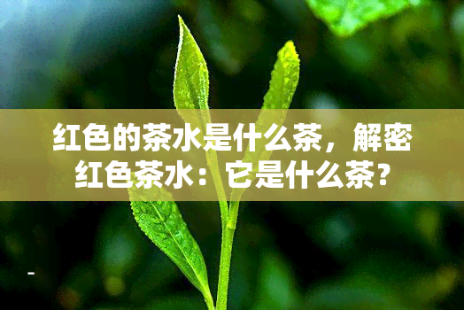 红色的茶水是什么茶，解密红色茶水：它是什么茶？