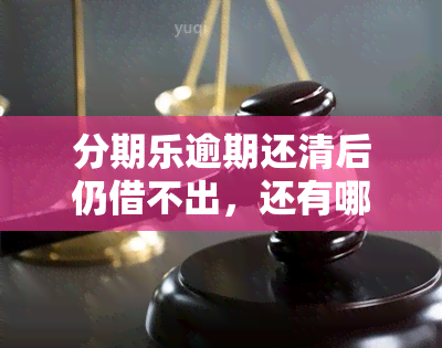 分期乐逾期还清后仍借不出，还有哪些网贷可以借款？