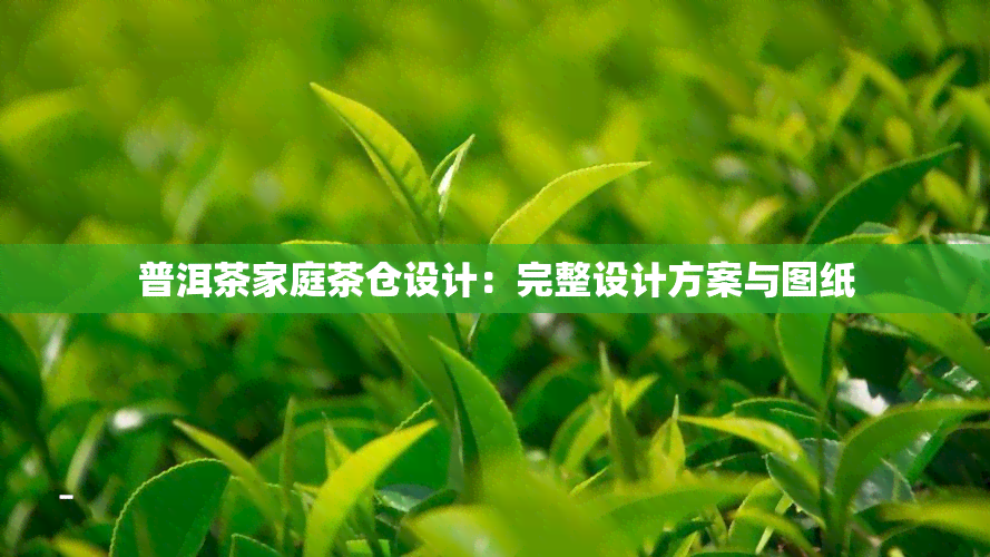 普洱茶家庭茶仓设计：完整设计方案与图纸