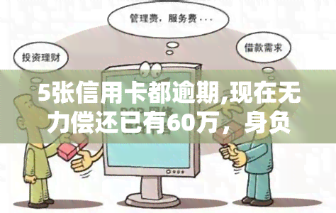 5张信用卡都逾期,现在无力偿还已有60万，身负60万债务，5张信用卡全部逾期，我现在该如何应对？