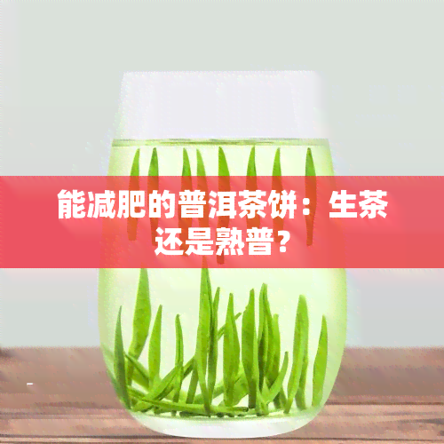 能减肥的普洱茶饼：生茶还是熟普？