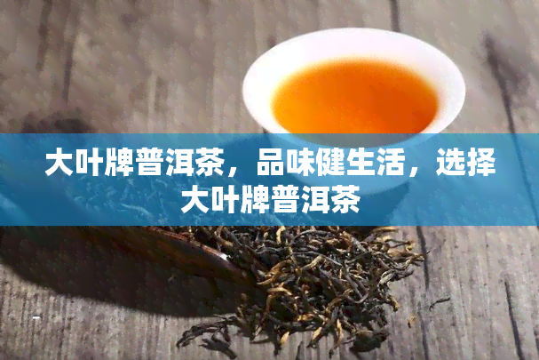 大叶牌普洱茶，品味健生活，选择大叶牌普洱茶