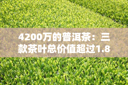 4200万的普洱茶：三款茶叶总价值超过1.8亿