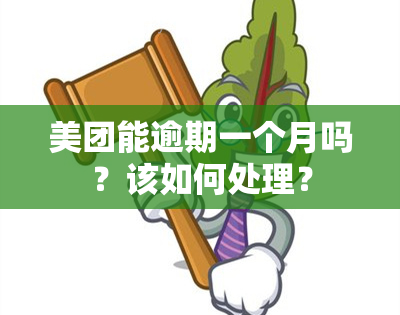 美团能逾期一个月吗？该如何处理？