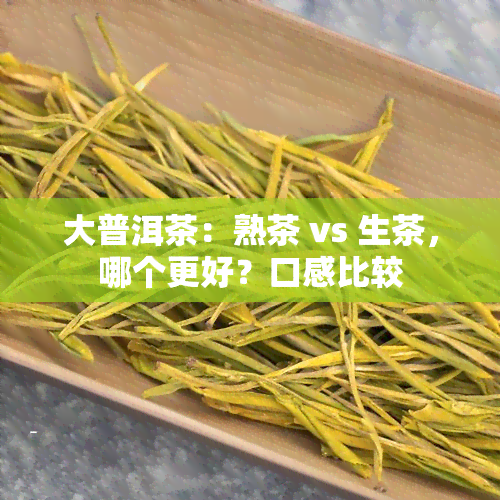 大普洱茶：熟茶 vs 生茶，哪个更好？口感比较