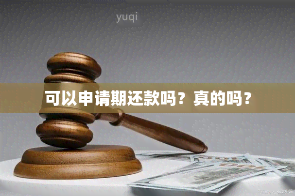 可以申请期还款吗？真的吗？