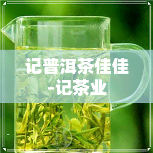 记普洱茶佳佳-记茶业