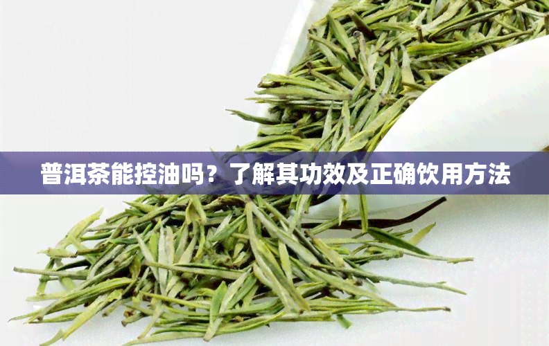 普洱茶能控油吗？了解其功效及正确饮用方法