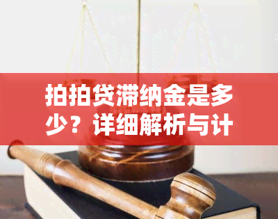 拍拍贷滞纳金是多少？详细解析与计算方法