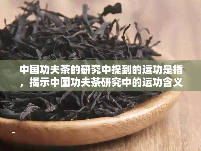 中国功夫茶的研究中提到的运功是指，揭示中国功夫茶研究中的运功含义