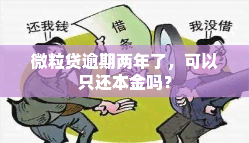 微粒贷逾期两年了，可以只还本金吗？