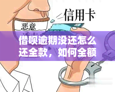 借呗逾期没还怎么还全款，如何全额偿还借呗逾期未还款？