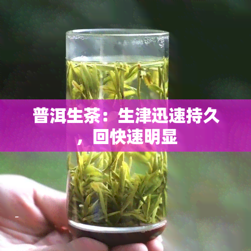 普洱生茶：生津迅速持久，回快速明显