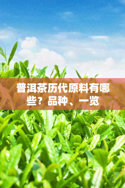 普洱茶历代原料有哪些？品种、一览