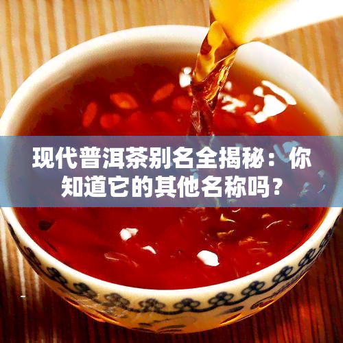 现代普洱茶别名全揭秘：你知道它的其他名称吗？