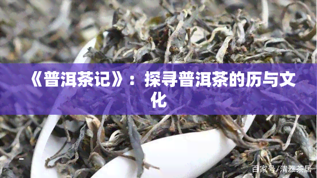 《普洱茶记》：探寻普洱茶的历与文化