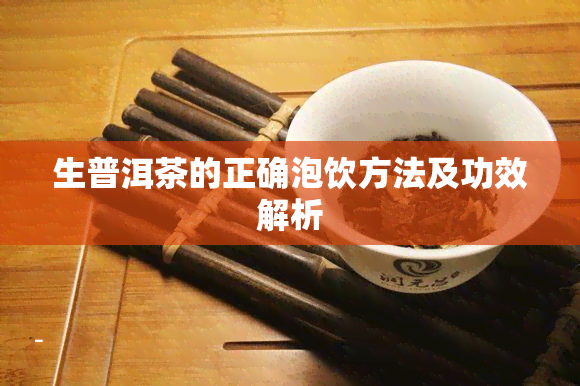 生普洱茶的正确泡饮方法及功效解析