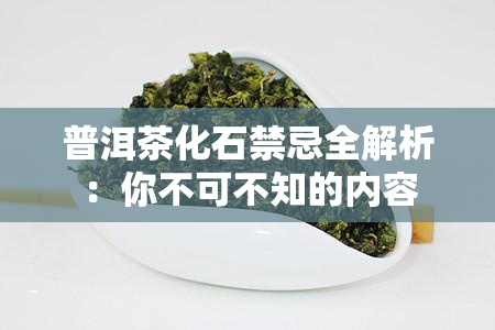 普洱茶化石禁忌全解析：你不可不知的内容