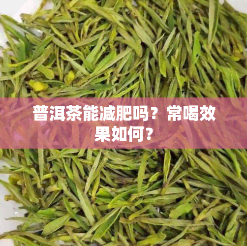 普洱茶能减肥吗？常喝效果如何？