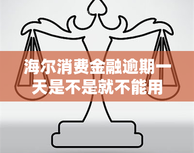 海尔消费金融逾期一天是不是就不能用了，海尔消费金融：逾期一天会暂停使用吗？