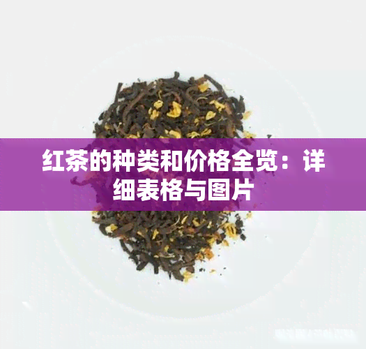 红茶的种类和价格全览：详细表格与图片