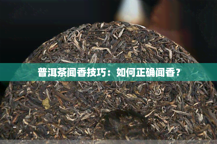 普洱茶闻香技巧：如何正确闻香？