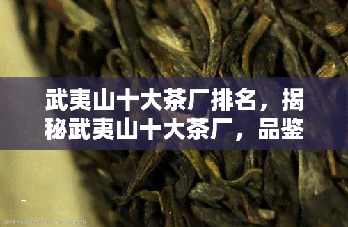 武夷山十大茶厂排名，揭秘武夷山十大茶厂，品鉴优质茶叶的不二之选！