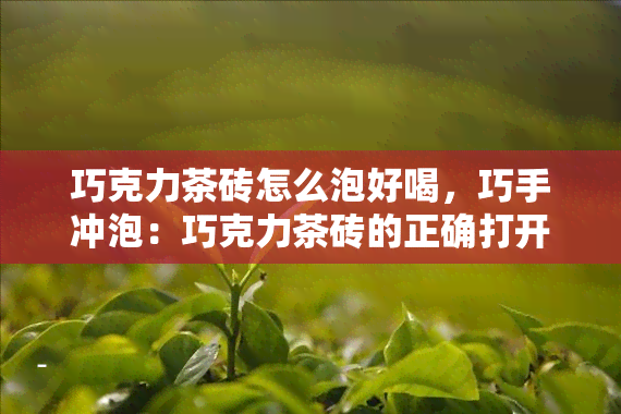 巧克力茶砖怎么泡好喝，巧手冲泡：巧克力茶砖的正确打开方式