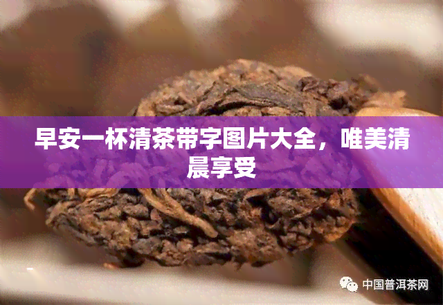 早安一杯清茶带字图片大全，唯美清晨享受