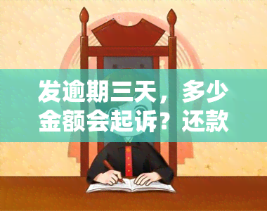 发逾期三天，多少金额会起诉？还款需不需要支付违约金？