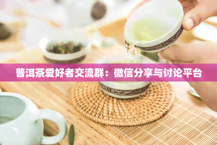 普洱茶爱好者交流群：微信分享与讨论平台