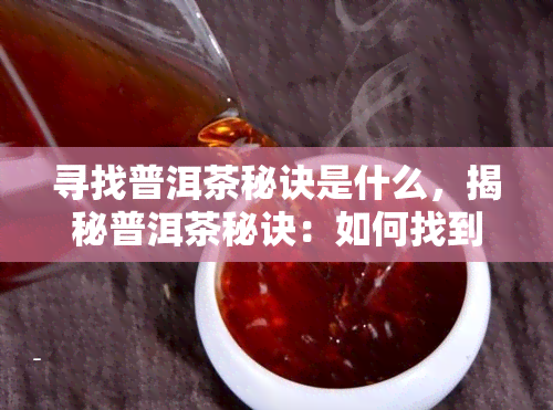 寻找普洱茶秘诀是什么，揭秘普洱茶秘诀：如何找到优质的普洱茶？