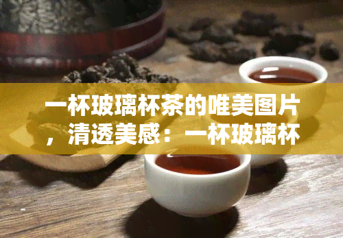 一杯玻璃杯茶的唯美图片，清透美感：一杯玻璃杯中泡制的茶叶美图