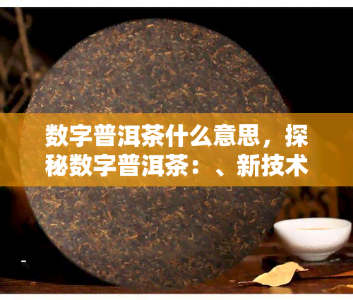 数字普洱茶什么意思，探秘数字普洱茶：、新技术与未来发展