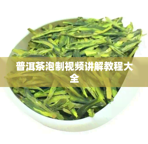 普洱茶泡制视频讲解教程大全