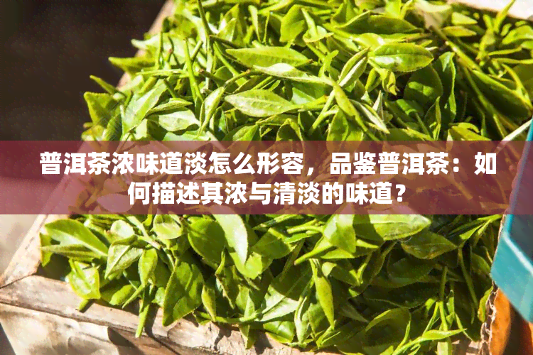 普洱茶浓味道淡怎么形容，品鉴普洱茶：如何描述其浓与清淡的味道？