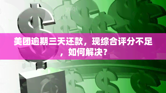 美团逾期三天还款，现综合评分不足，如何解决？