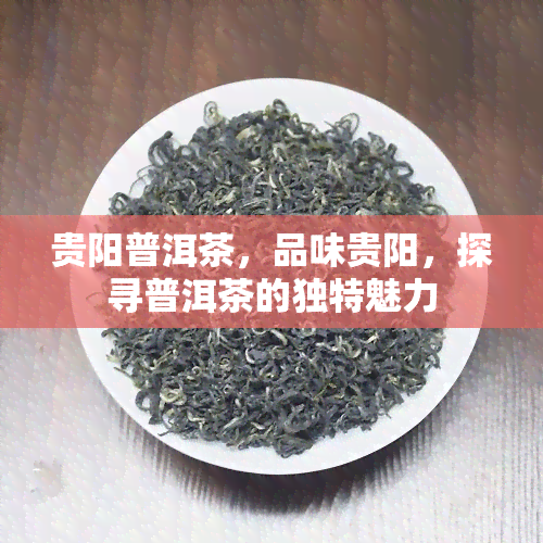 贵阳普洱茶，品味贵阳，探寻普洱茶的独特魅力