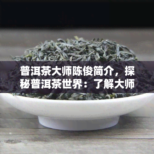 普洱茶大师陈俊简介，探秘普洱茶世界：了解大师陈俊的故事与贡献