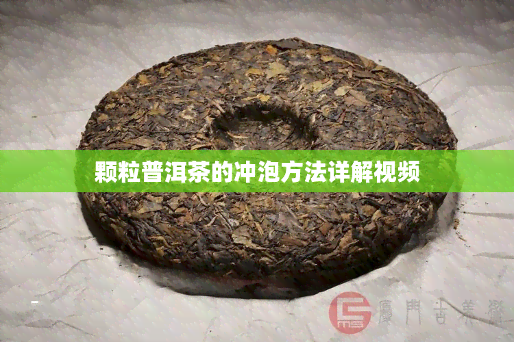 颗粒普洱茶的冲泡方法详解视频