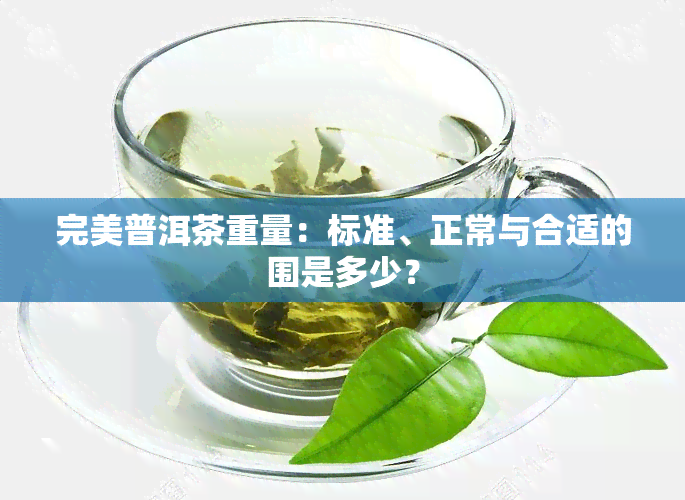 完美普洱茶重量：标准、正常与合适的围是多少？