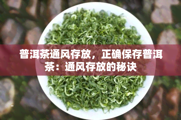 普洱茶通风存放，正确保存普洱茶：通风存放的秘诀