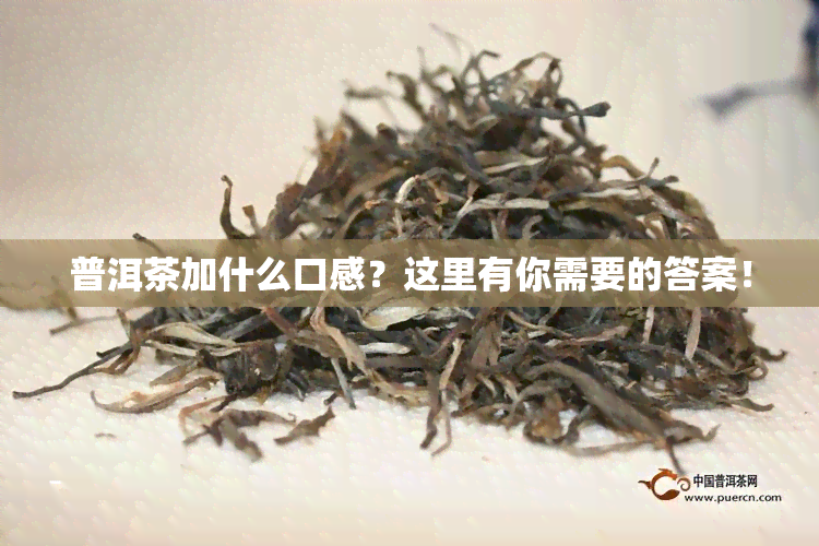 普洱茶加什么口感？这里有你需要的答案！