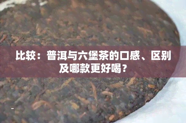 比较：普洱与六堡茶的口感、区别及哪款更好喝？