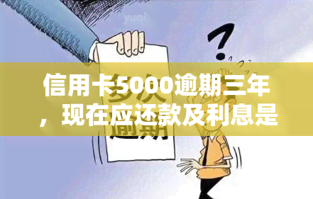 信用卡5000逾期三年，现在应还款及利息是多少？