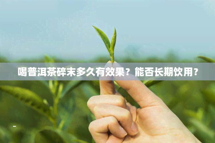 喝普洱茶碎末多久有效果？能否长期饮用？