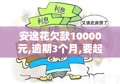 安逸花欠款10000元,逾期3个月,要起诉我？真的吗？解决方案是什么？