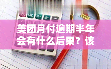 美团月付逾期半年会有什么后果？该如何处理？