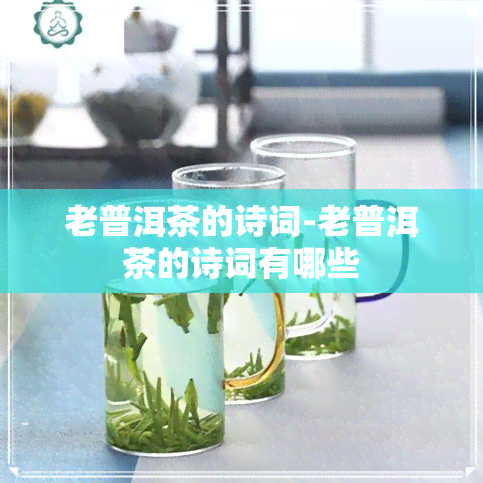 老普洱茶的诗词-老普洱茶的诗词有哪些