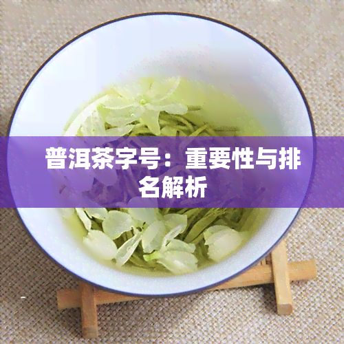 普洱茶字号：重要性与排名解析